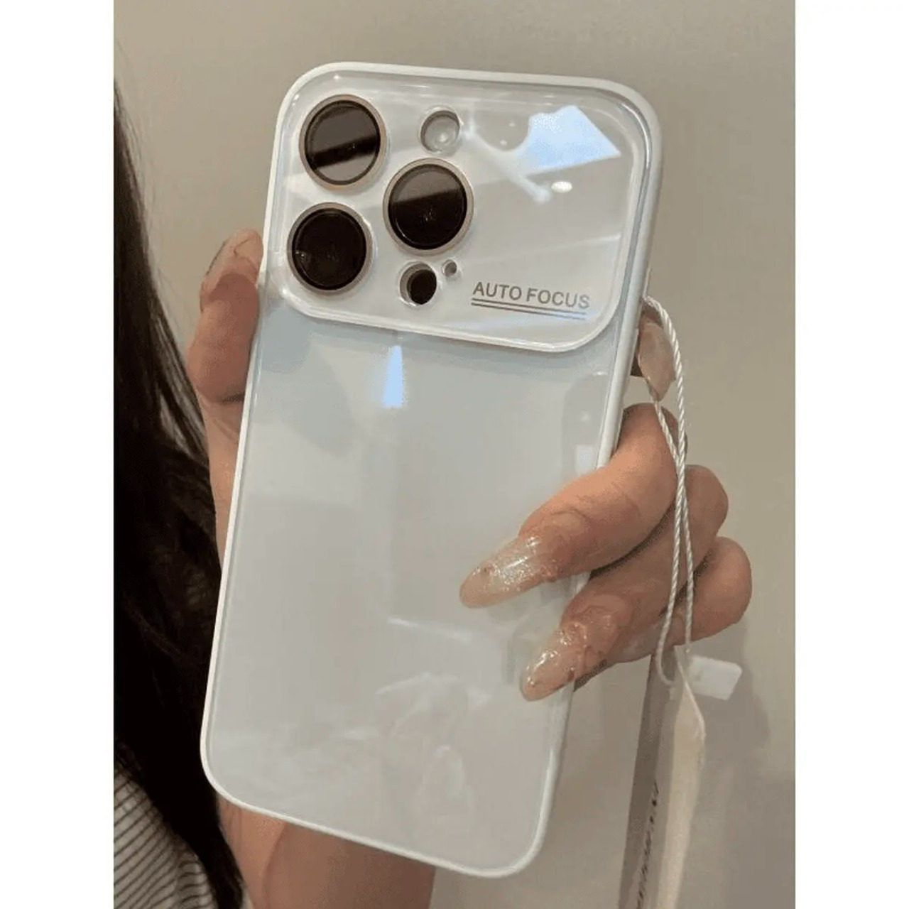 ins高級大視窗玻璃殼ipone保護殼