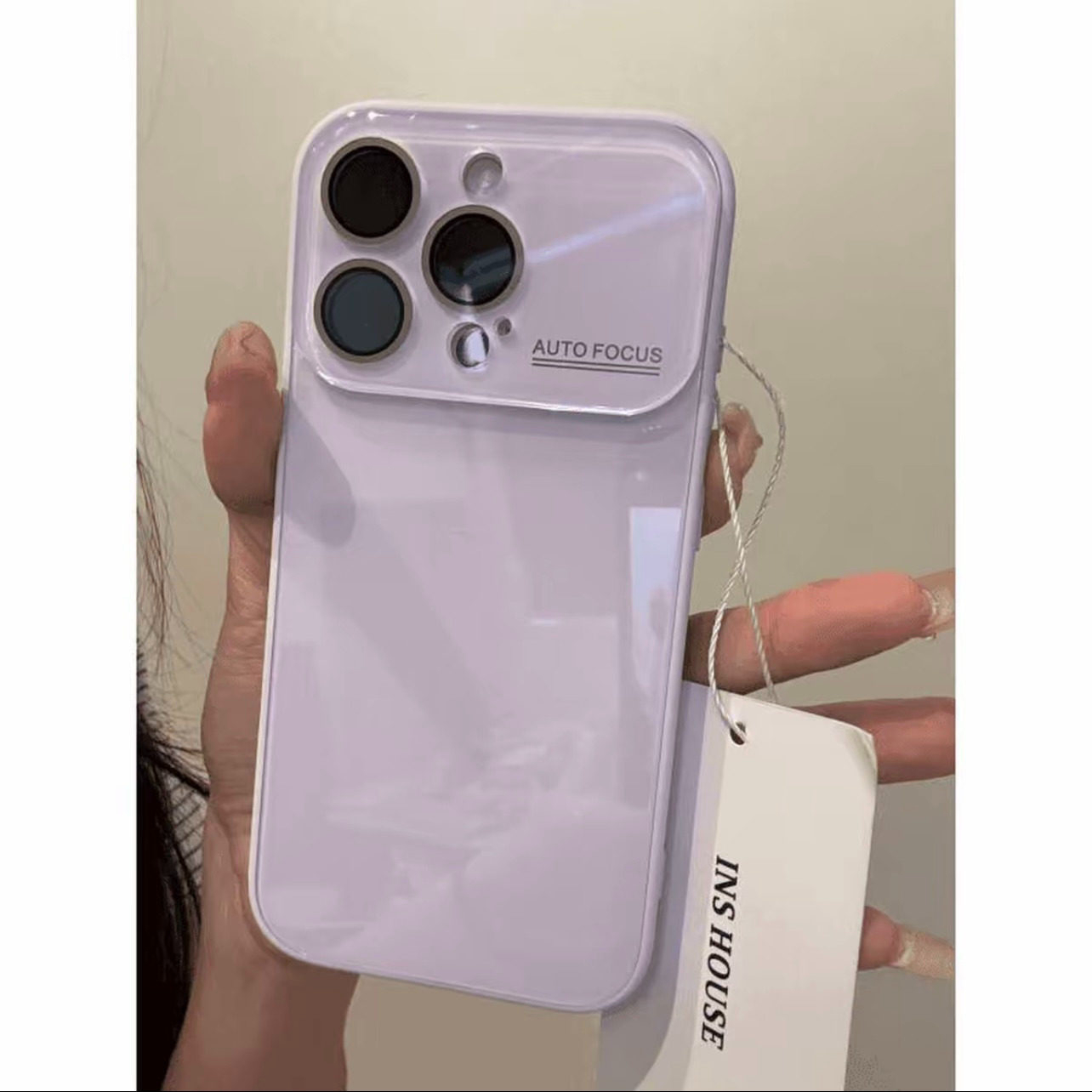 ins高級大視窗玻璃殼ipone保護殼