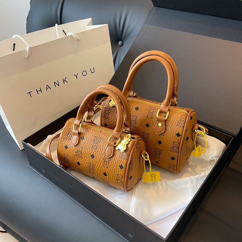 精緻花紋枕頭包手提斜跨單肩包