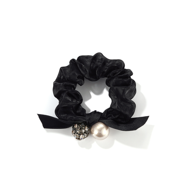珍珠蝴蝶結大髮圈