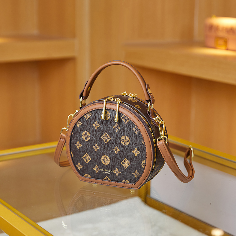 流行小圓包 印花手提包