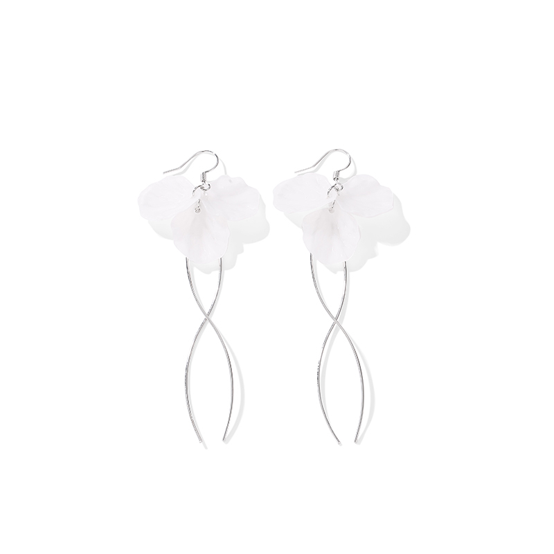 花朵流蘇設計感氣質耳環