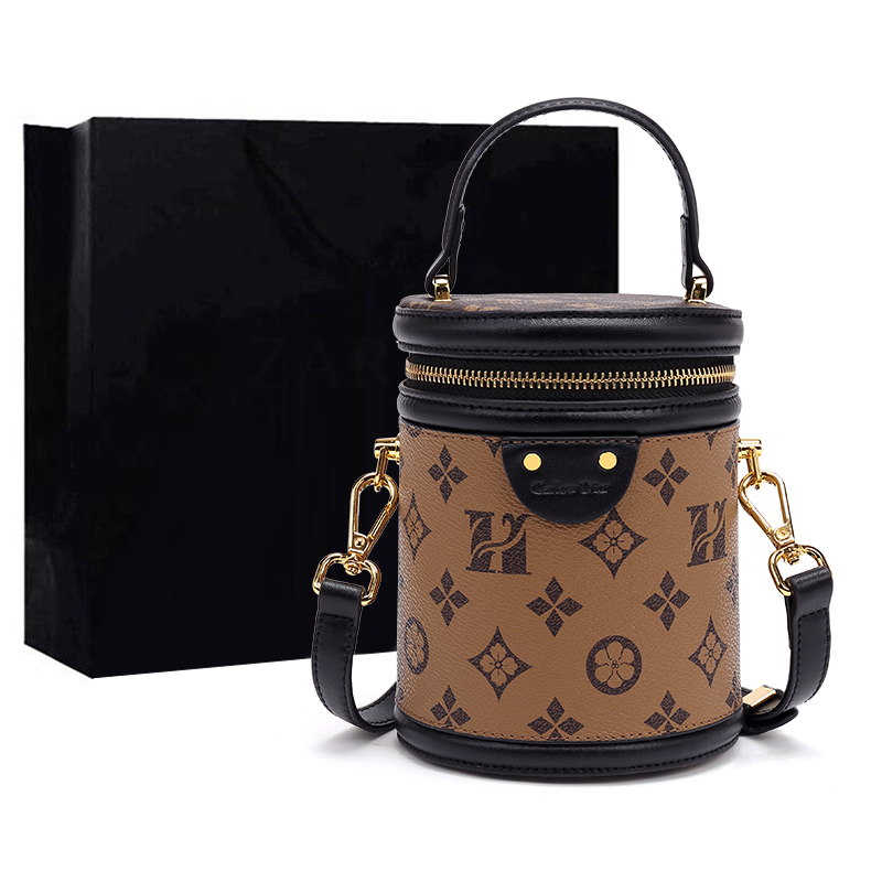 復古印花水桶包包