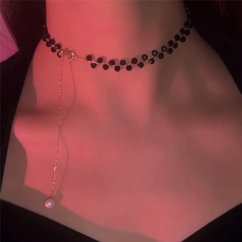 黑色水晶高級感項錬
