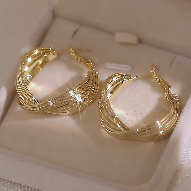 設計感 扭曲金屬耳環