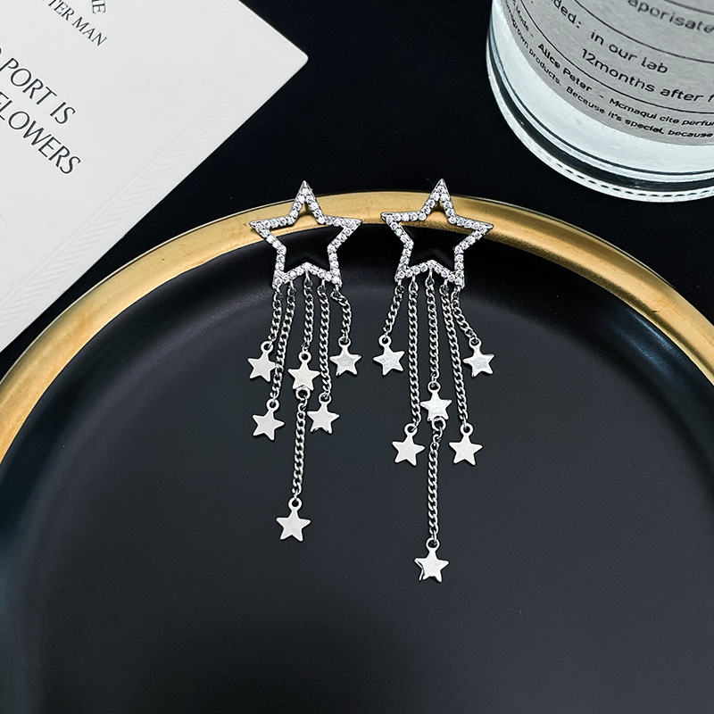 星河入夢星星流蘇耳環