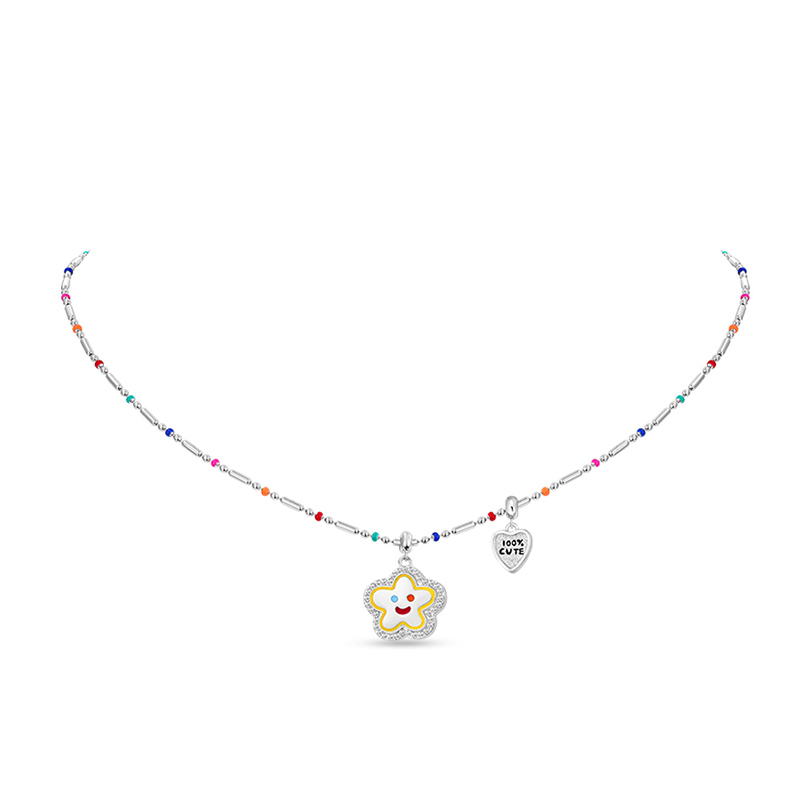 可愛笑臉小彩串多巴胺項錬