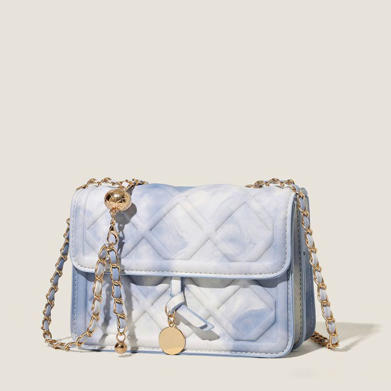 新款洋氣百搭錬條斜肩包 小方包