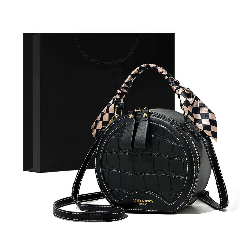  質感時尚斜肩包洋氣手提小圓包