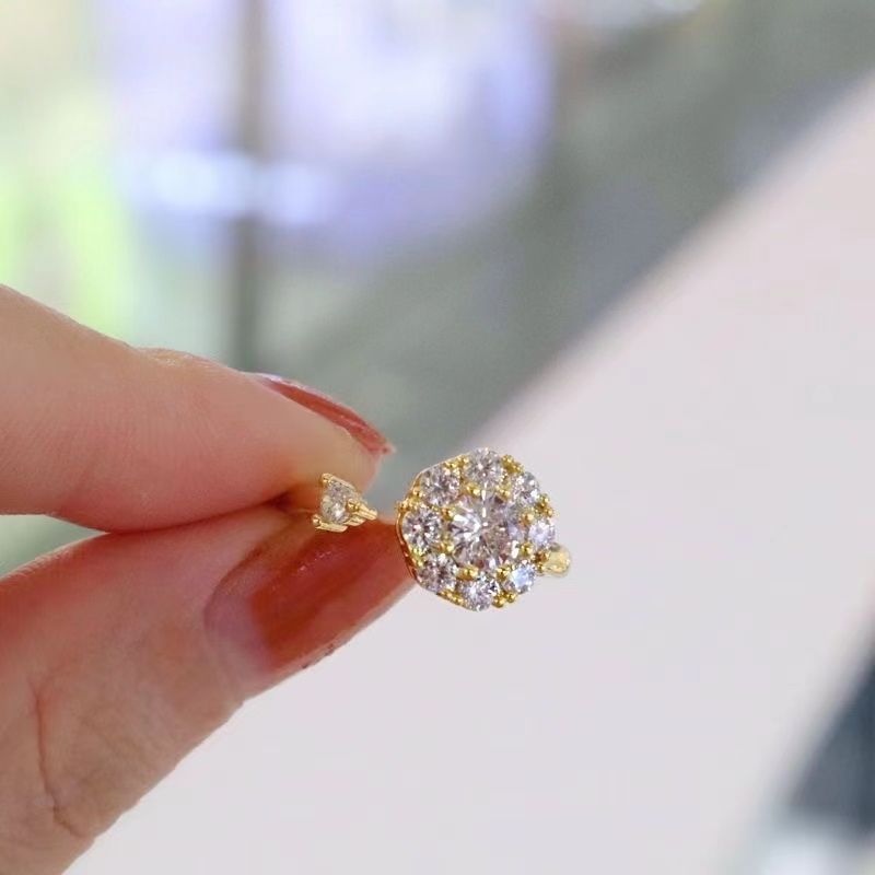 會旋轉的花朵鋯石戒指-FANYIACC