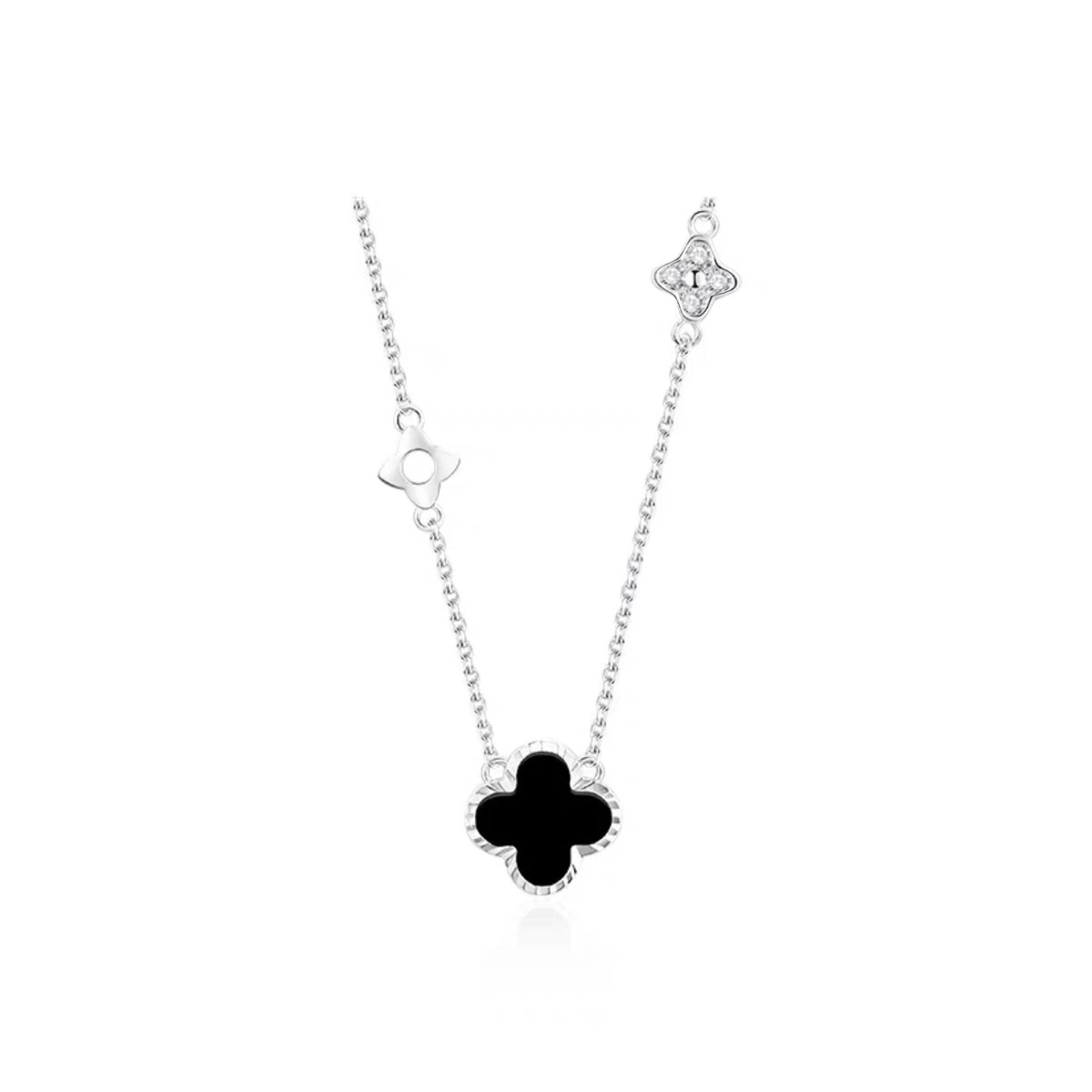 輕奢氣質S925純銀四葉草項錬