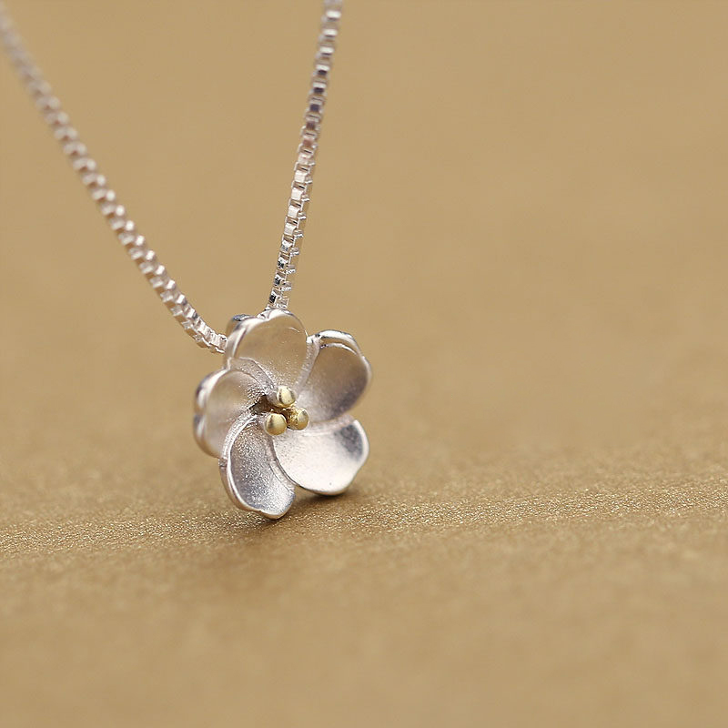 文藝甜美清新櫻花鎖骨錬