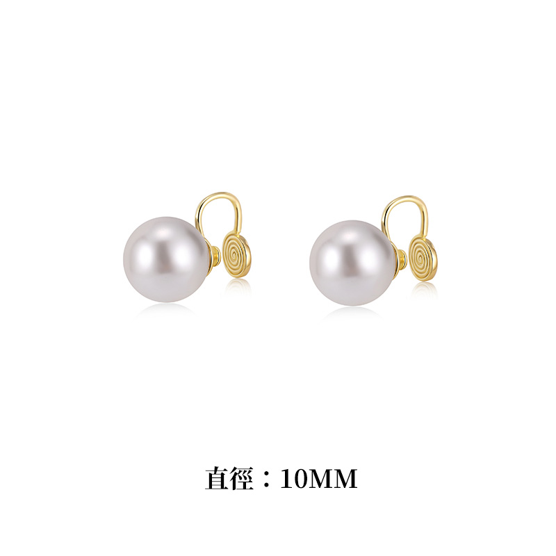 珍珠耳夾無耳洞蚊香盤耳環
