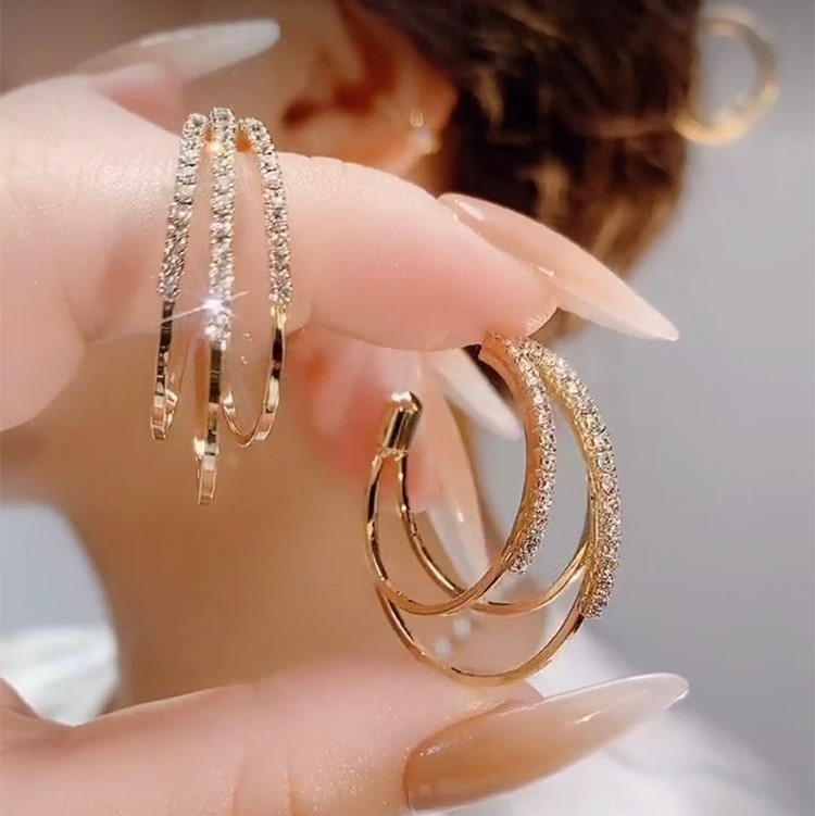 氣質圈圈金色耳環