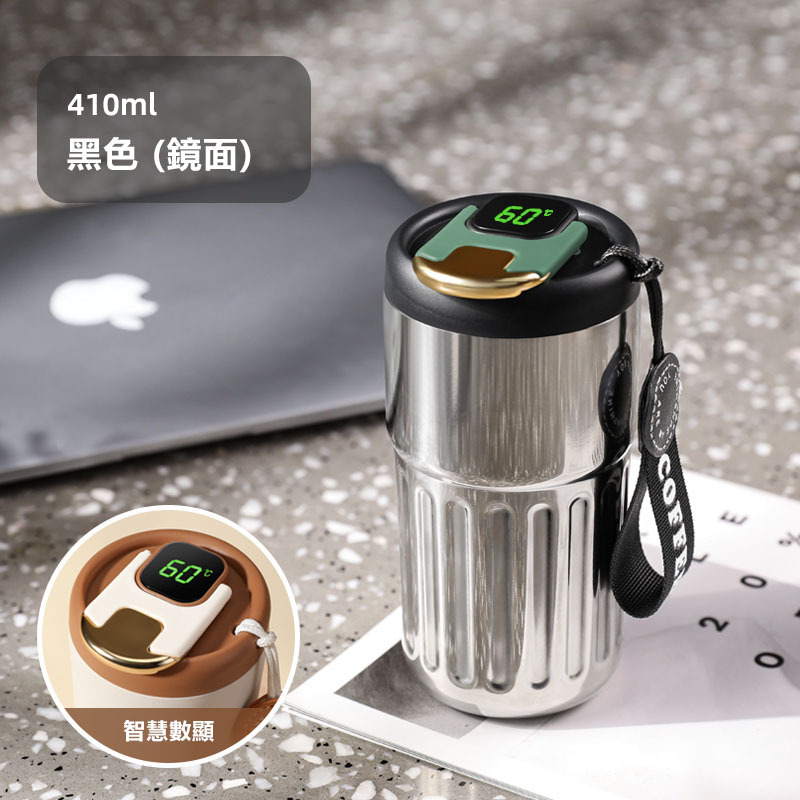 全新316不鏽鋼智能溫顯咖啡保溫杯
