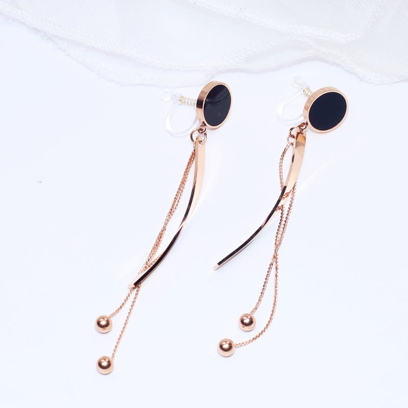 日韓圓形/方形流蘇耳環