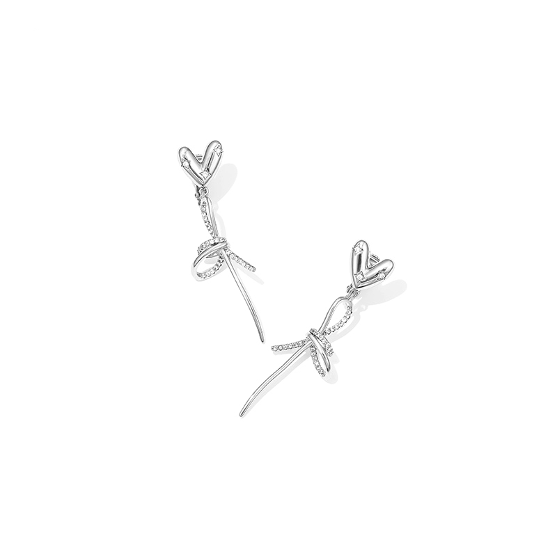 愛心蝴蝶結耳環