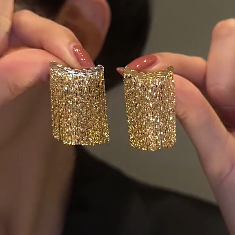 閃閃金色流蘇耳環 （Earrings）-FANYIACC