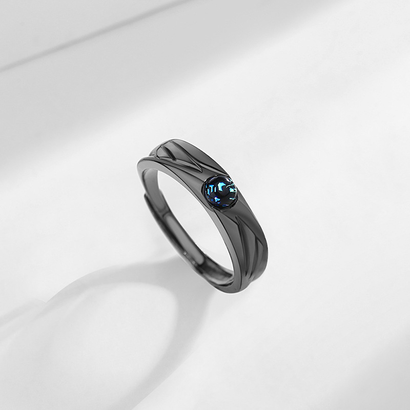 【沫緹甄選】天使惡魔情侶戒指對戒純銀簡約學生情人節送禮物