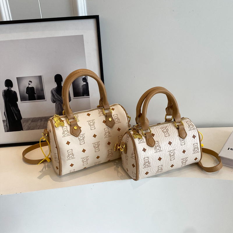 精緻花紋枕頭包手提斜跨單肩包