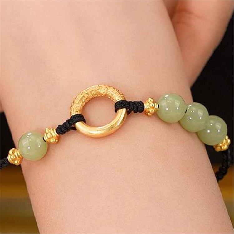 平安扣天然瑪瑙福牌手錬