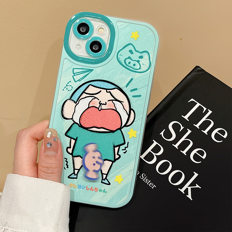 卡通旋轉小新iphone手機保護殼