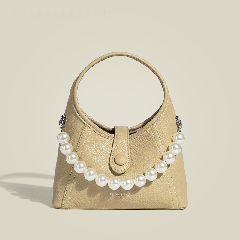 新款氣質珠串斜挎單肩女包