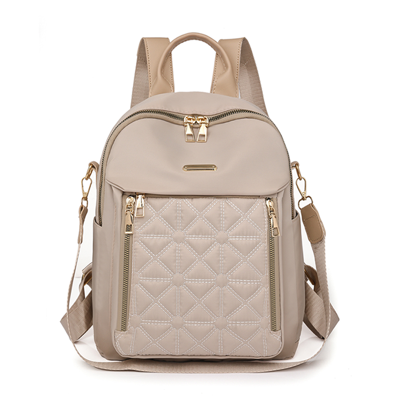 牛津布雙肩包 多口大容量書包後背包