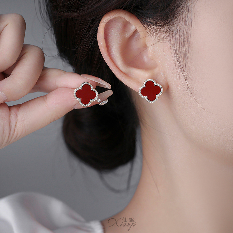 [Copy]四葉草純銀針耳環