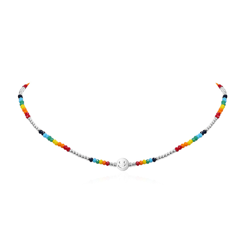 可愛笑臉小彩串多巴胺項錬