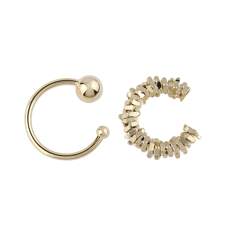 碎銀子不對稱耳夾 無耳洞必備