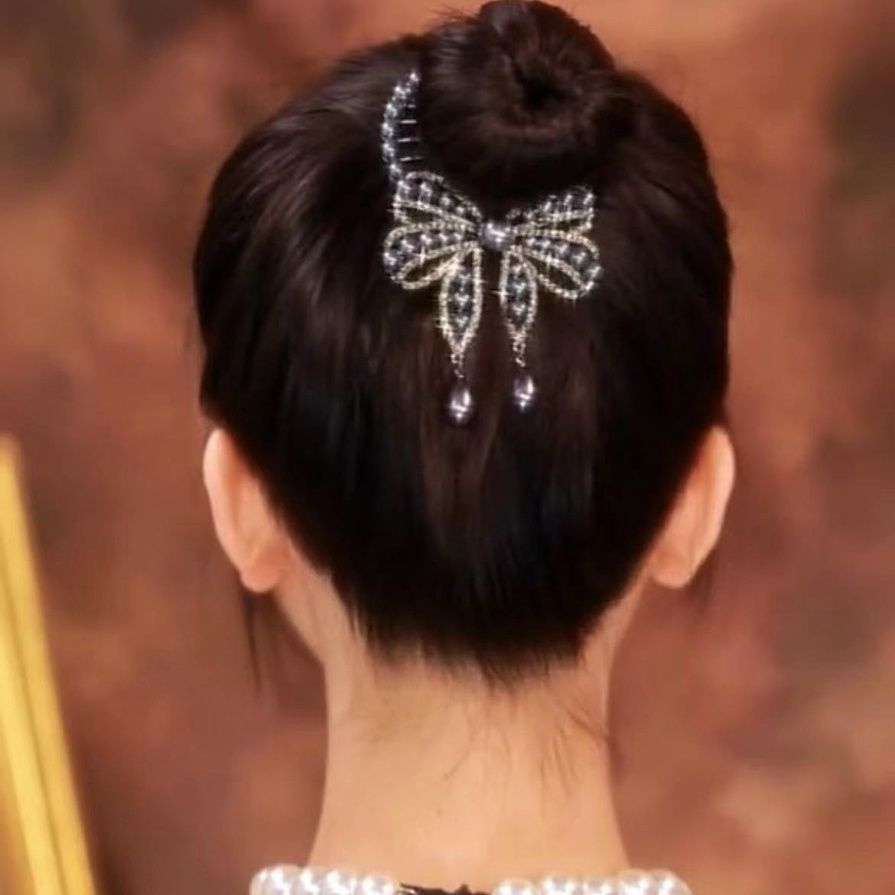 精緻甜美珍珠蝴蝶結髮飾