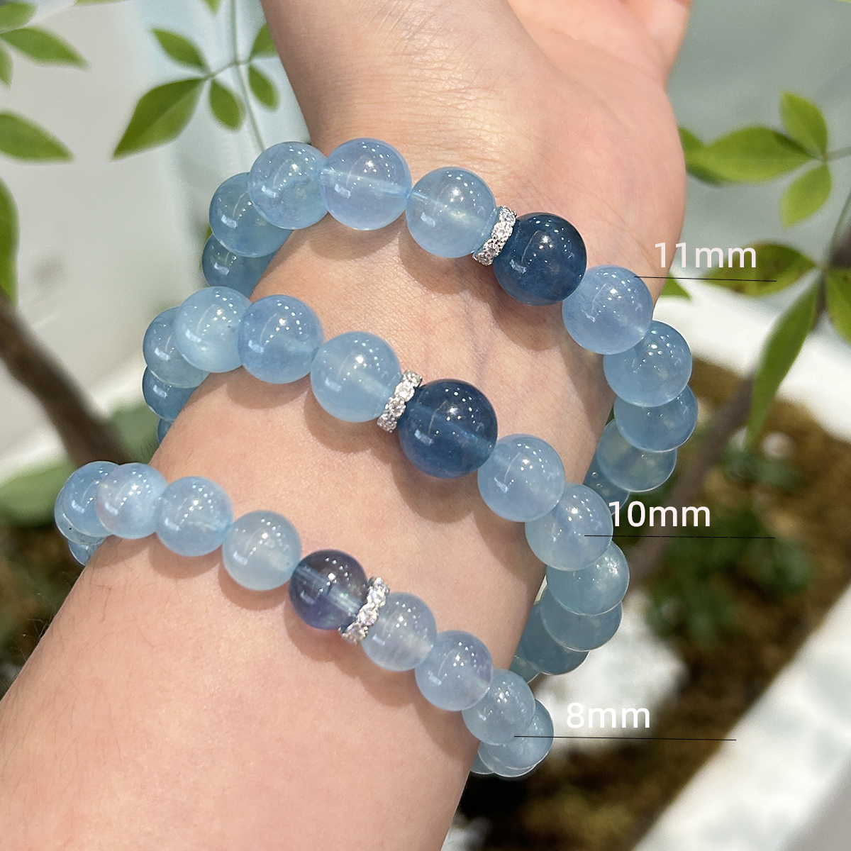 海藍寶 | 魔鬼藍少女感藍色水晶手串