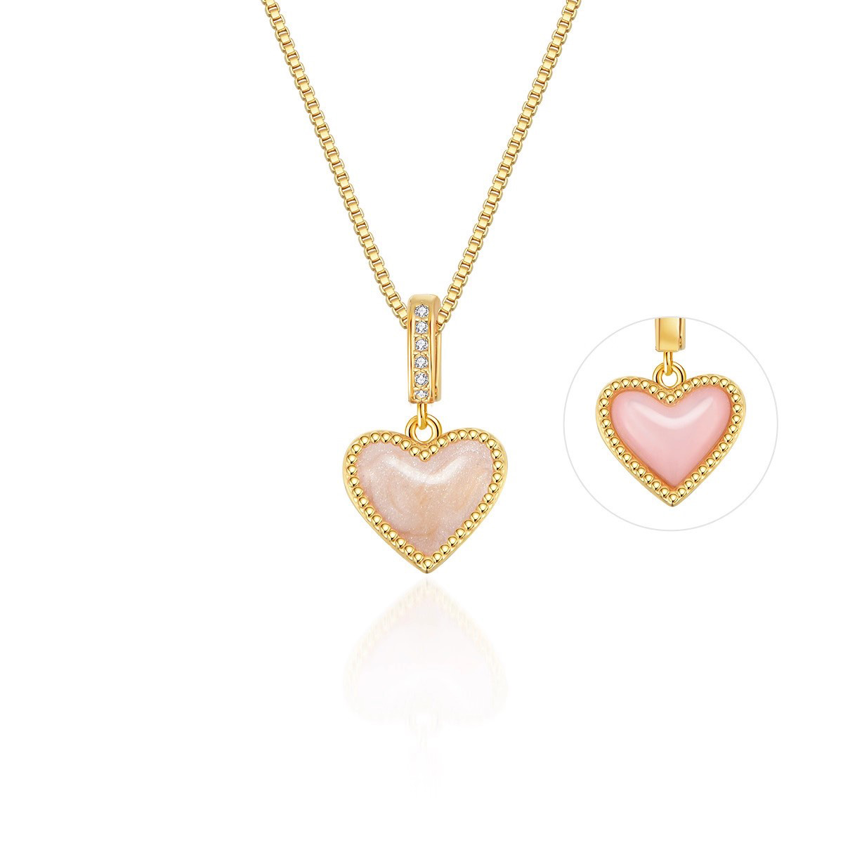 心動時刻 | 紅色愛心鎖骨錬毛衣錬氣質項錬