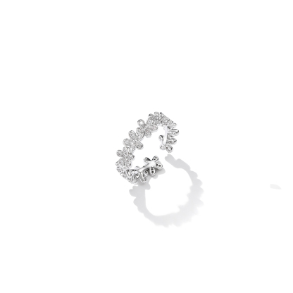 金色花朵開口戒指