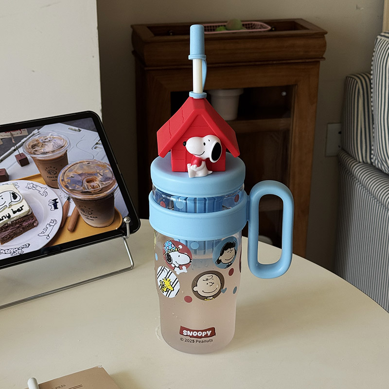 史努比&蠟筆小新超大容量 帶把手冰霸杯