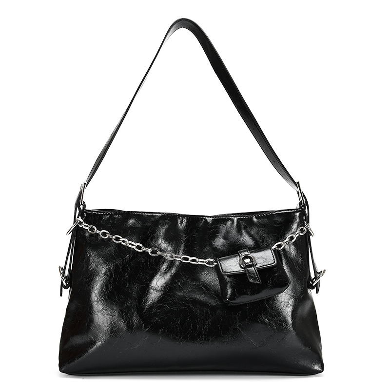 【沫缇甄选】錬條托特包 2023潮流新款大容量包包斜跨女包高級感通勤單肩包