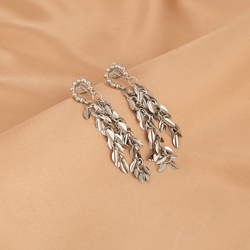 「銀河記憶」麥穗長款流蘇耳環