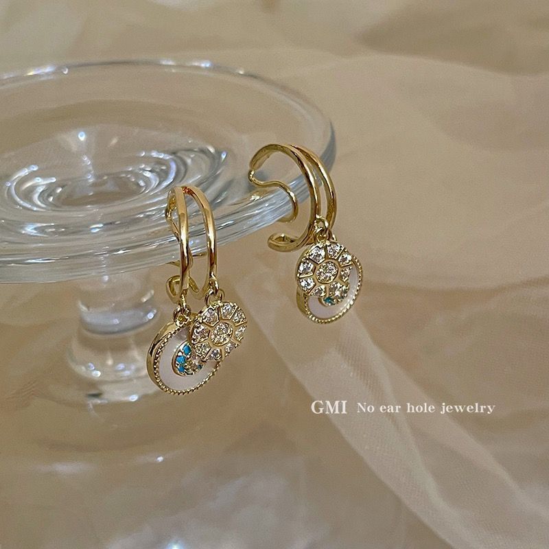 海的女兒 復古彩貝耳環   