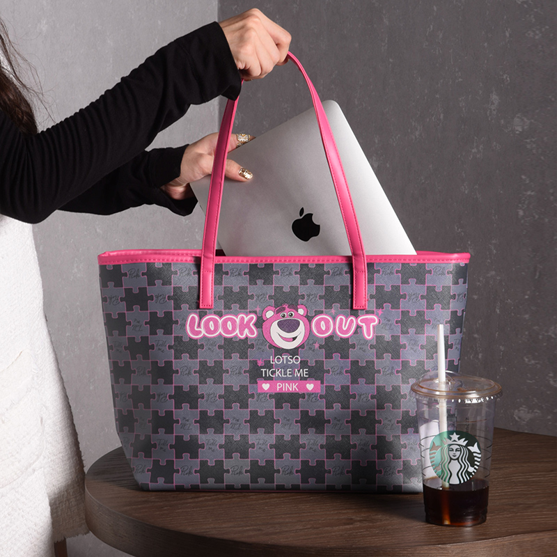 卡通便攜通勤大容量托特手提包