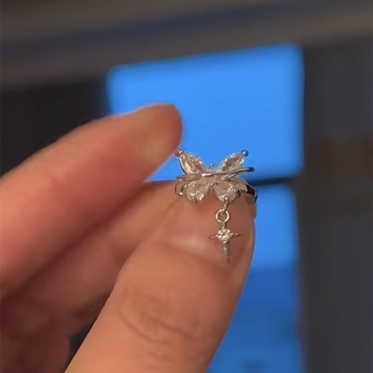 [Copy]啞光甜美芭蕾風蝴蝶結耳骨夾