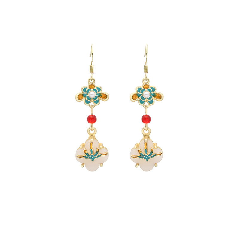 長款流蘇新中式復古耳環