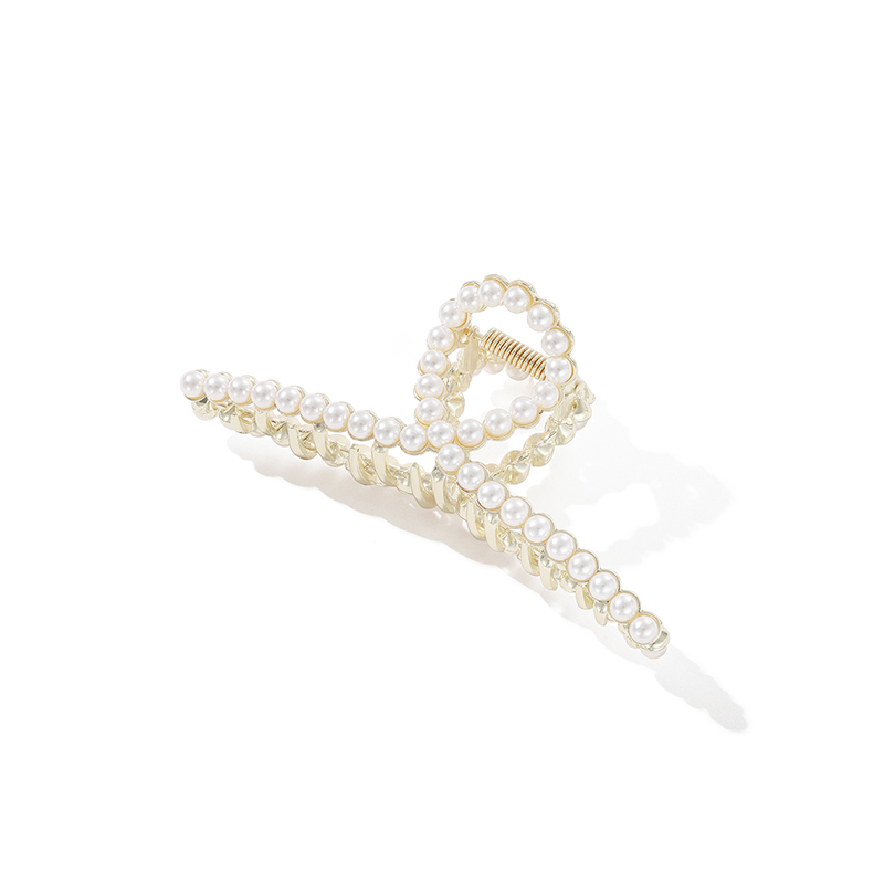法式珍珠髮夾鯊魚夾