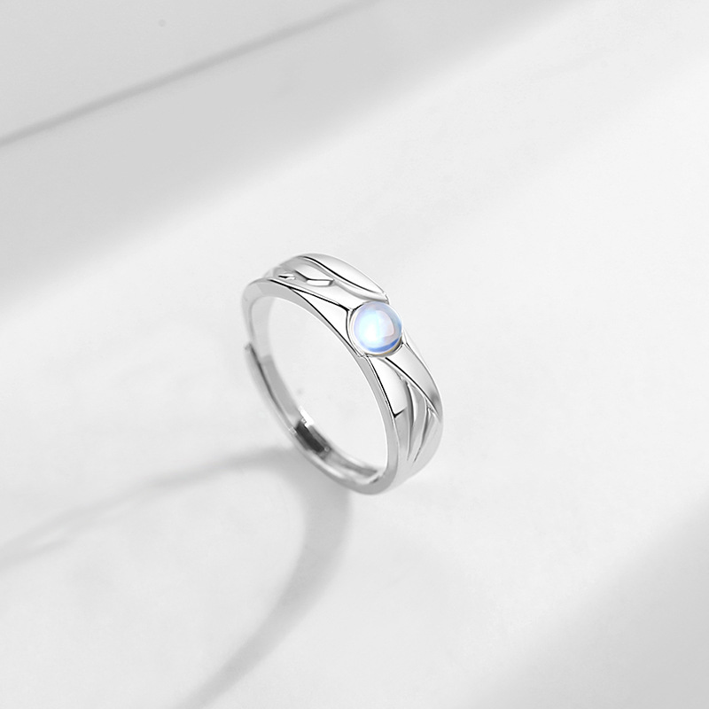 【沫緹甄選】天使惡魔情侶戒指對戒純銀簡約學生情人節送禮物