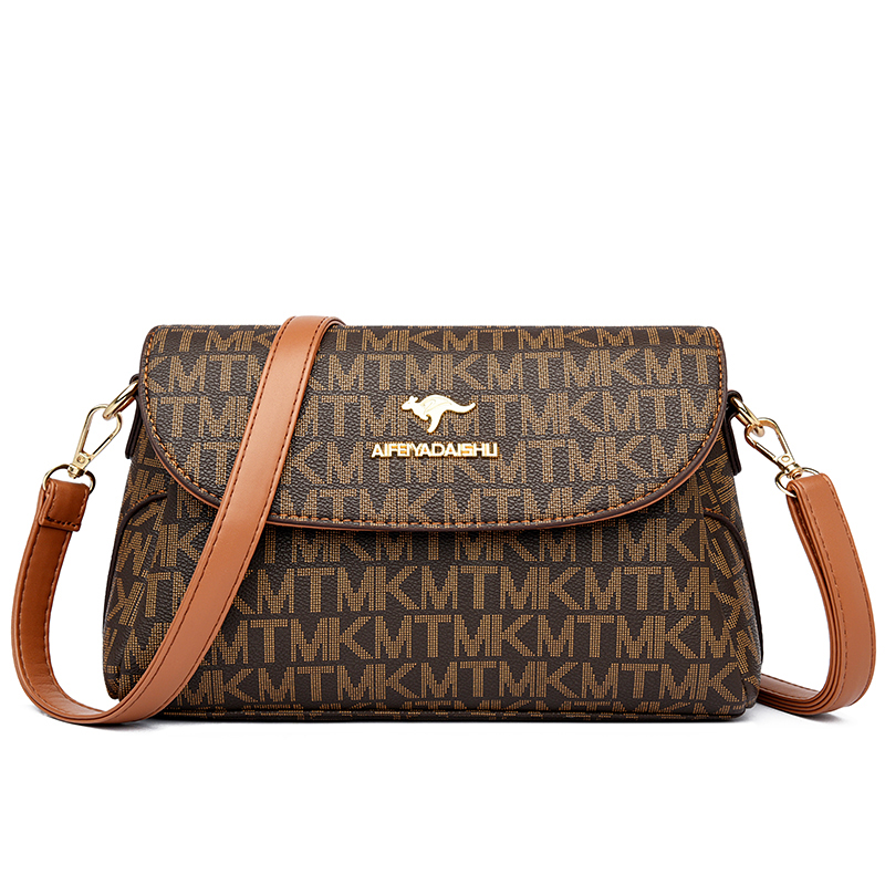 新款牛皮斜肩包 軟皮媽媽包