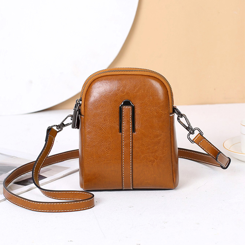 時尚牛皮真皮手機包