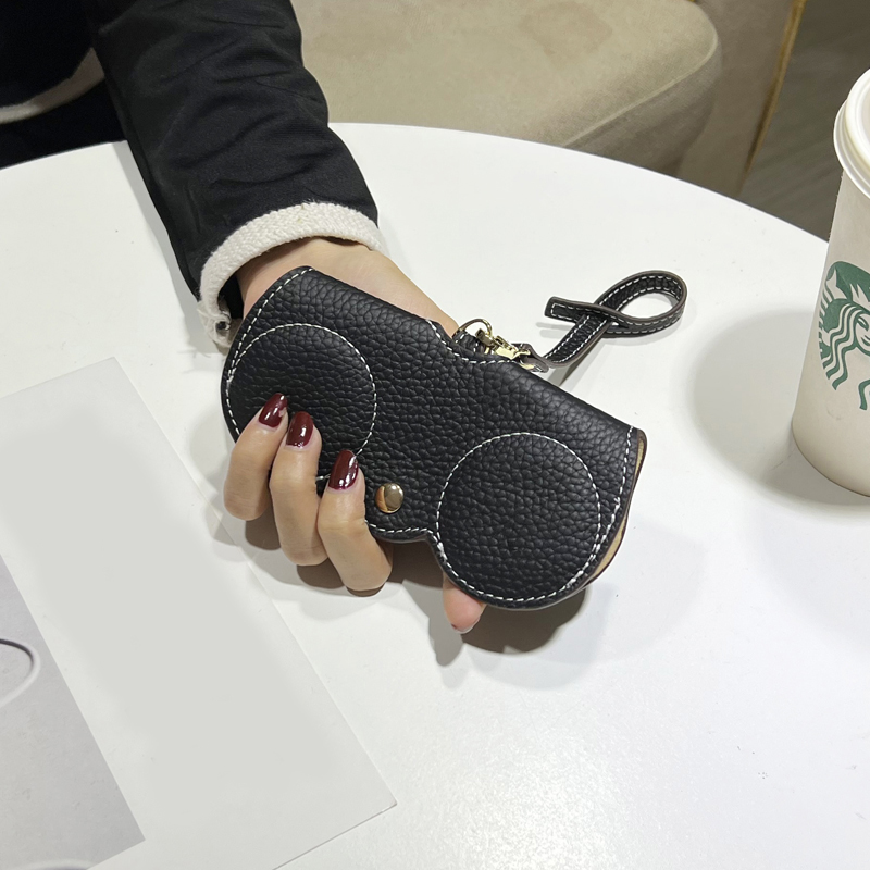 便攜式真皮太陽眼鏡保護殼