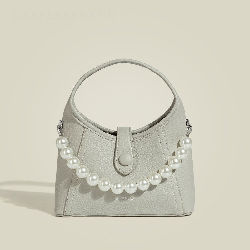 新款氣質珠串斜挎單肩女包