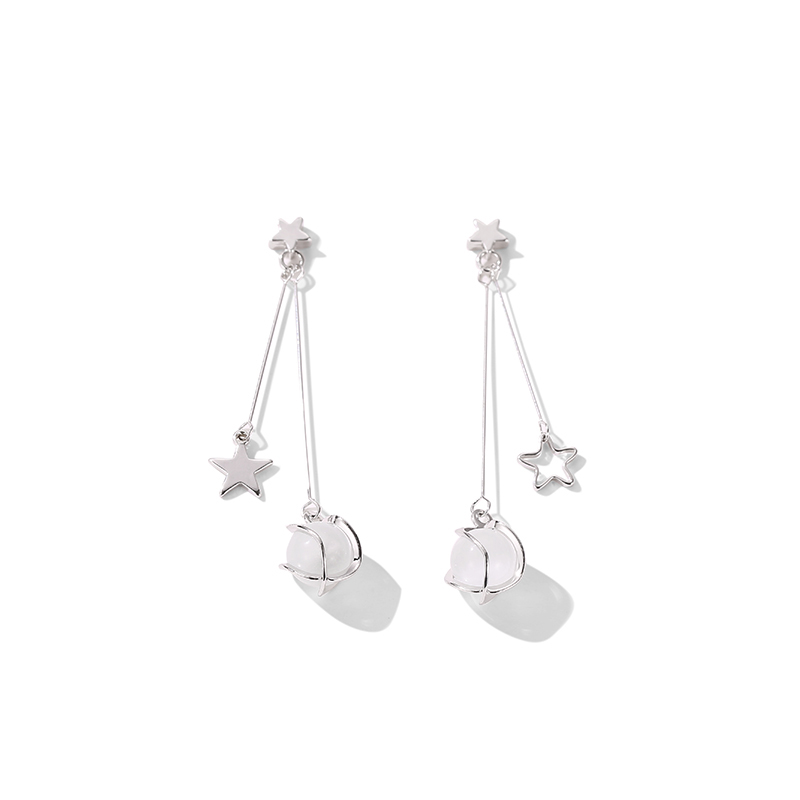 貓眼石耳環 耳夾無耳洞耳環