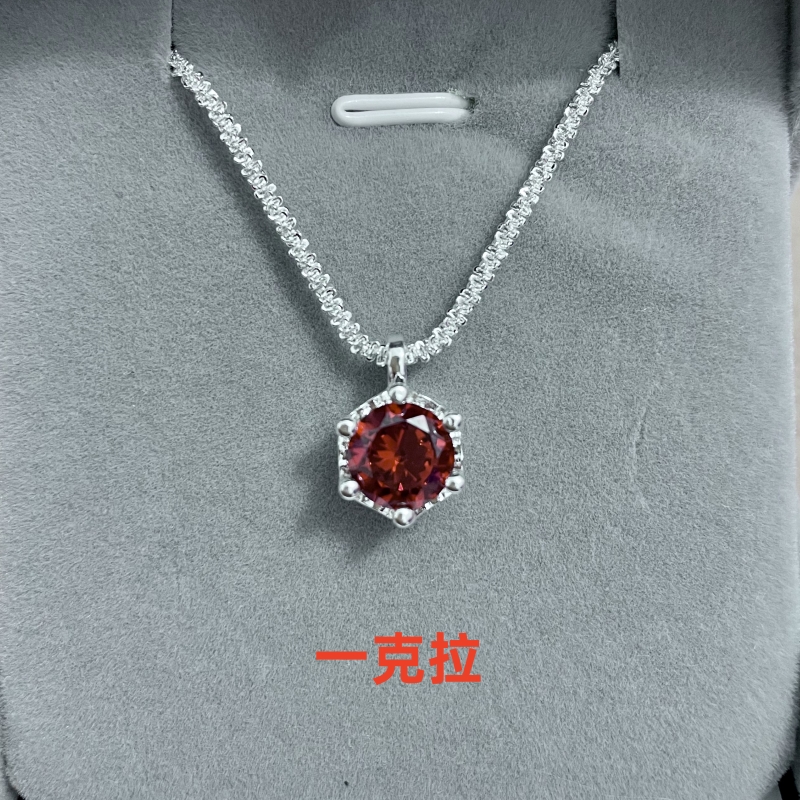 S925銀波光粼粼莫桑鑽項錬